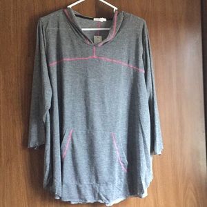 Maurices gray lightweight pullover hoodie